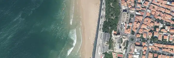 Vue du ciel : La Côte des Basques, Biarritz