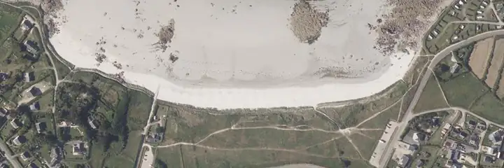 Vue du ciel : La Grève Blanche, Plouguerneau