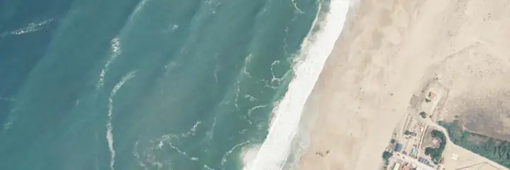 Vue du ciel : Ondres Plage, Ondres