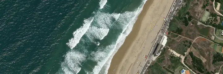 Vue du ciel : Praia Grande, Sintra