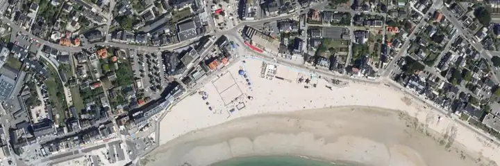 Vue du ciel : La Grande Plage, Quiberon